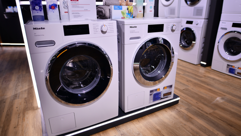 miele washer and dryer at a retail location